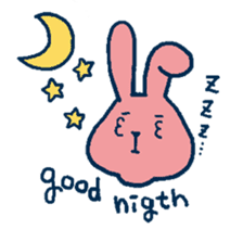 glasses rabbit sticker #614607