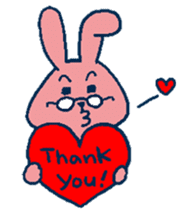 glasses rabbit sticker #614610