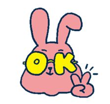 glasses rabbit sticker #614612