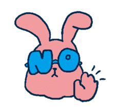 glasses rabbit sticker #614613