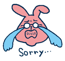 glasses rabbit sticker #614614