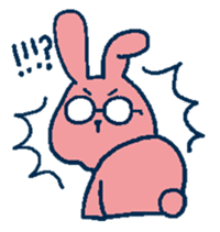 glasses rabbit sticker #614617