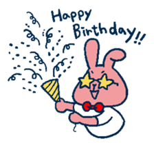 glasses rabbit sticker #614622