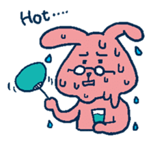 glasses rabbit sticker #614623