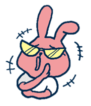 glasses rabbit sticker #614628