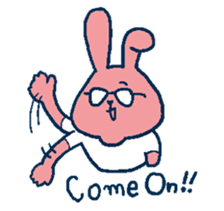 glasses rabbit sticker #614629