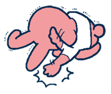 glasses rabbit sticker #614630