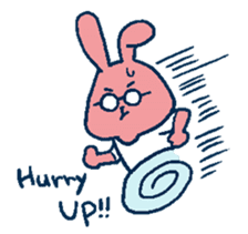 glasses rabbit sticker #614631