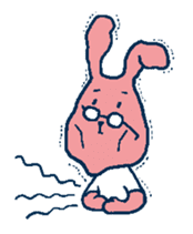 glasses rabbit sticker #614637