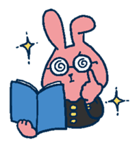 glasses rabbit sticker #614641