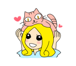 pink & yellow sticker #614645