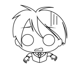 Japanese school boy sticker #615329