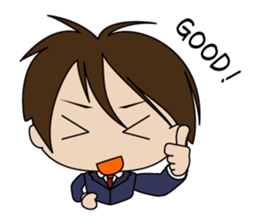 Japanese school boy sticker #615337