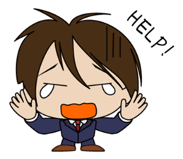 Japanese school boy sticker #615354