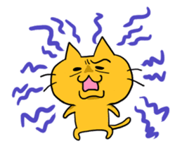 Cat of double chin sticker #615713