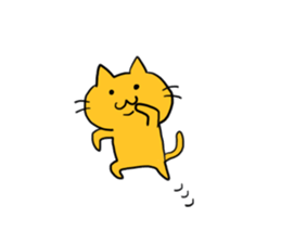 Cat of double chin sticker #615719