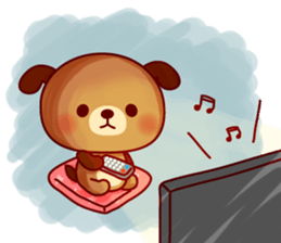 Twins dog-Dog tock- sticker #617992