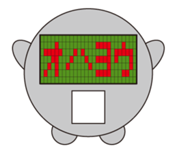 circle face 20 digital robot sticker #618122