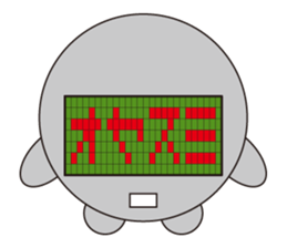 circle face 20 digital robot sticker #618123