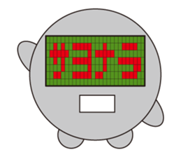 circle face 20 digital robot sticker #618124