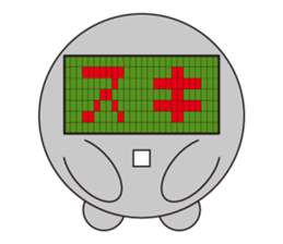 circle face 20 digital robot sticker #618125