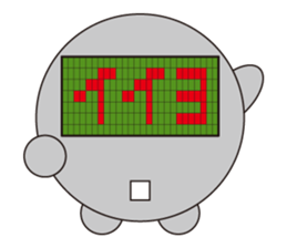 circle face 20 digital robot sticker #618127