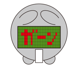 circle face 20 digital robot sticker #618130