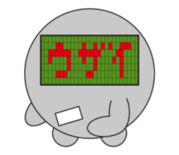 circle face 20 digital robot sticker #618131