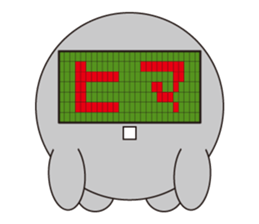 circle face 20 digital robot sticker #618132