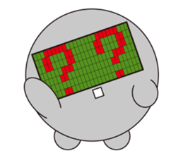 circle face 20 digital robot sticker #618133