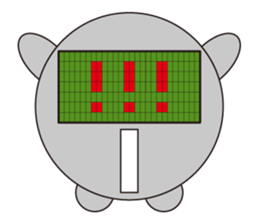 circle face 20 digital robot sticker #618134