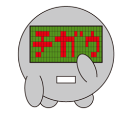 circle face 20 digital robot sticker #618135