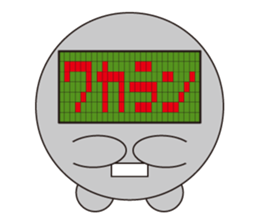 circle face 20 digital robot sticker #618136