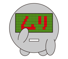 circle face 20 digital robot sticker #618137