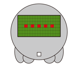 circle face 20 digital robot sticker #618138