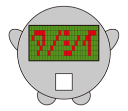 circle face 20 digital robot sticker #618140