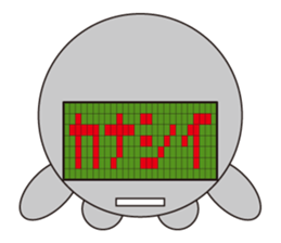 circle face 20 digital robot sticker #618141