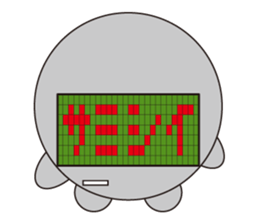 circle face 20 digital robot sticker #618142