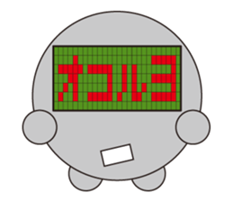 circle face 20 digital robot sticker #618143