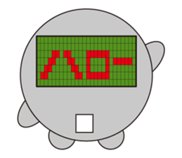 circle face 20 digital robot sticker #618144