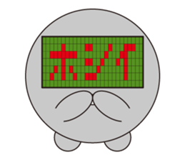 circle face 20 digital robot sticker #618145