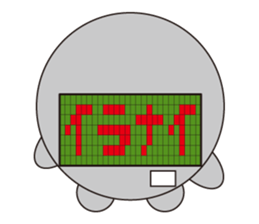 circle face 20 digital robot sticker #618146