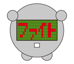 circle face 20 digital robot sticker #618147