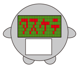 circle face 20 digital robot sticker #618148