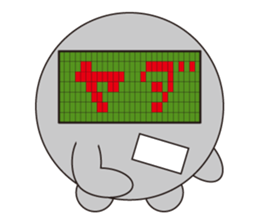 circle face 20 digital robot sticker #618150