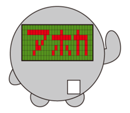 circle face 20 digital robot sticker #618151