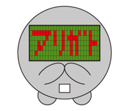 circle face 20 digital robot sticker #618152