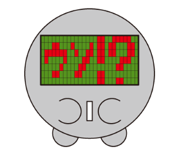 circle face 20 digital robot sticker #618153