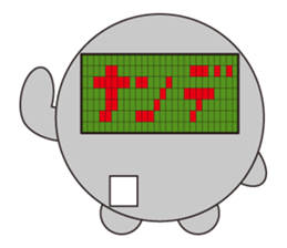 circle face 20 digital robot sticker #618154