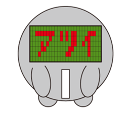 circle face 20 digital robot sticker #618156